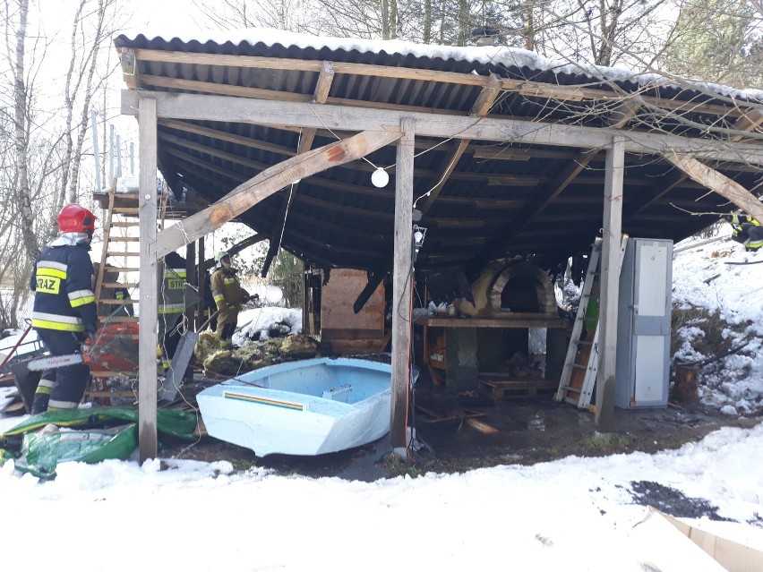 Pożar sauny w Koloni - straty sięgają 20 tys. zł