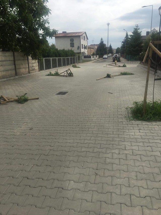 Na ulicy Topolowej w Kościanie doszło do aktu wandalizmu