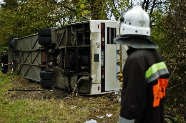 Wypadek autokaru w Dybawce k. Przemyśla