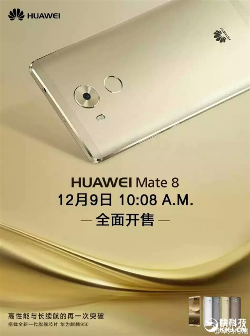 Piękny i wydajny Huawei Mate 8 w sprzedaży od 9 grudnia