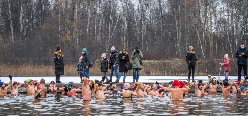 Morsowanie w Parku Lisiniec w Częstochowe, 10 stycznia 2021...