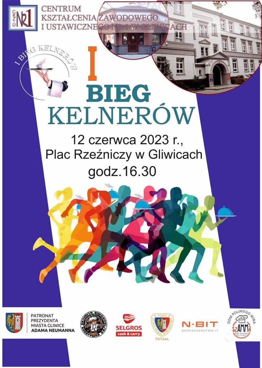 Bieg Kelnerów w Gliwicach - plakat wydarzenia
