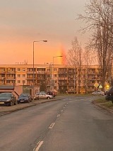 Niezwykłe niebo nad Zieloną Górą. Tęcza w styczniu w Zielonej Górze. Zdjęcia Czytelników