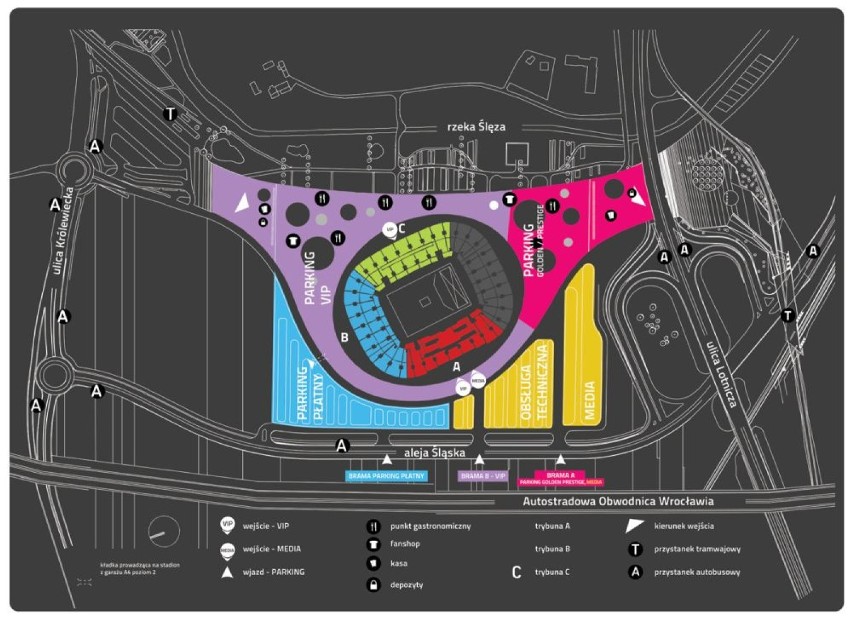 Plan Stadionu Miejskiego na koncert Queen