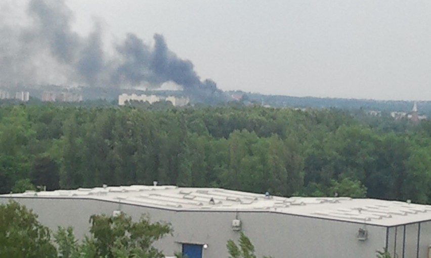 Pożar w Hucie Szopienice w Katowicach