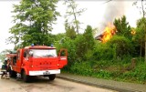 Krępa: Pożar drewnianego domu (zdjęcia)