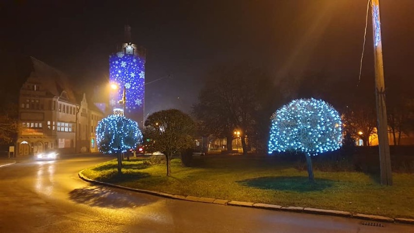 Zdjęcia iluminacji świątecznych w Gubinie.