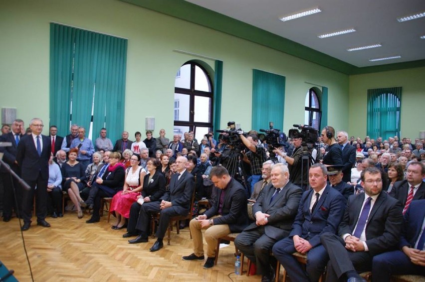Incydent na spotkaniu z Jarosławem Kaczyńskim w Bielsku-Białej [WIDEO]