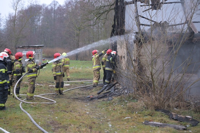 Pożar budynku przy ul. Skowronkowej w Grudziądzu