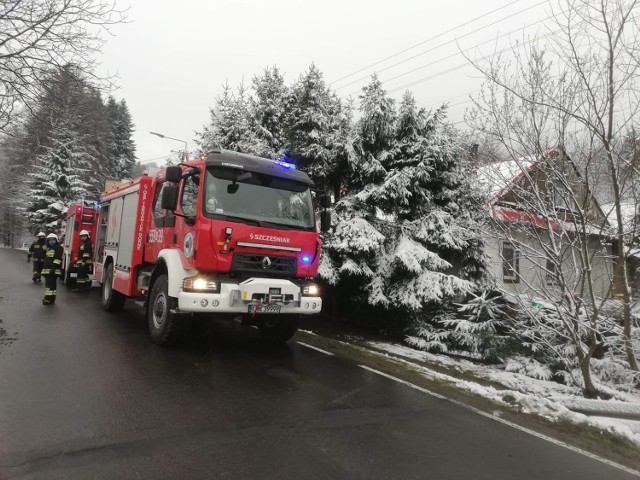 Targanice ul. Beskidzka - pożar piwnicy w budynku mieszkalnym