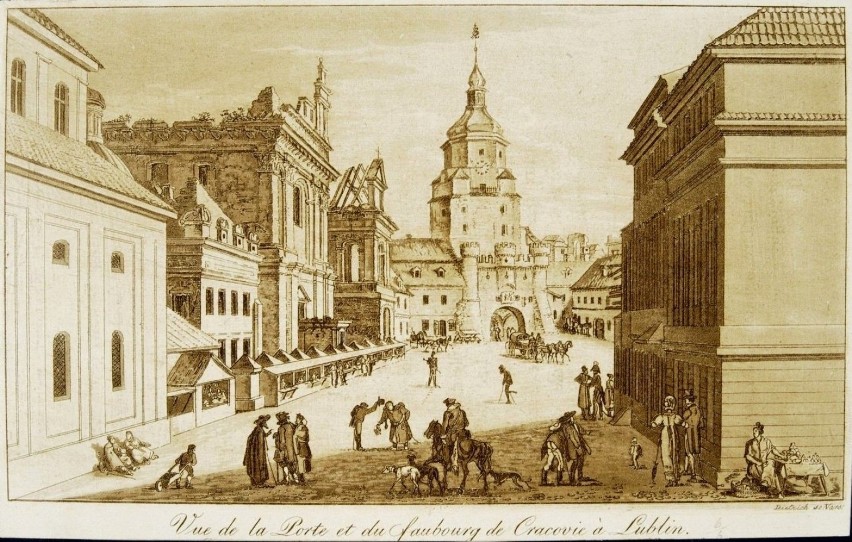 1820
Brama Krakowska i Krakowskie Przedmieście na rysunku...
