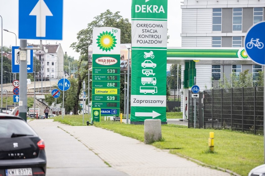 Ceny paliw na krakowskich stacjach ciągle rosną. Niedługo przekroczą granicę 6 zł [ZDJĘCIA]