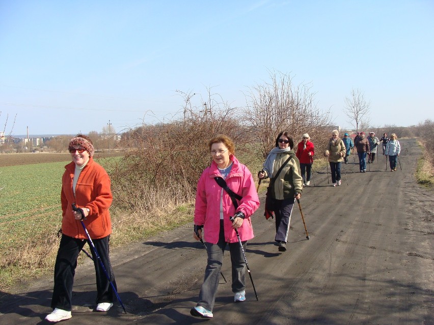 Wiosenny spacer nordic walking