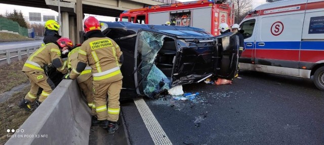 Wypadek na A4 w Balicach. Kierowcy utknęli w korkach.