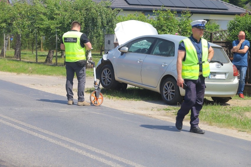 Na miejscu wypadku w Krzyżanowicach są prowadzone czynności...