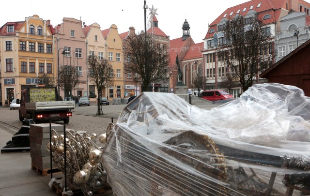 Przygotowania do Jarmarku św. Mikołaja w Grudziądzu