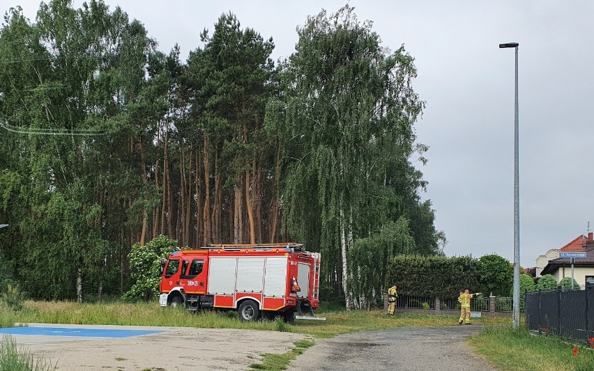 Interwencja strażacka na Jęczmiennej w Lesznie