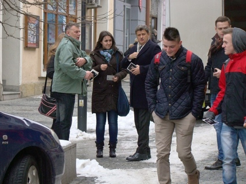 Janusz Palikot odwiedził Wadowice. Złożył życzenia urodzinowe burmistrzowi