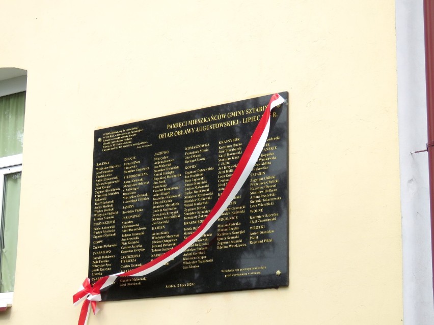 75. rocznica Obławy Augustowskiej. W Sztabinie odsłonięto tablicę poświęconom ofiarom