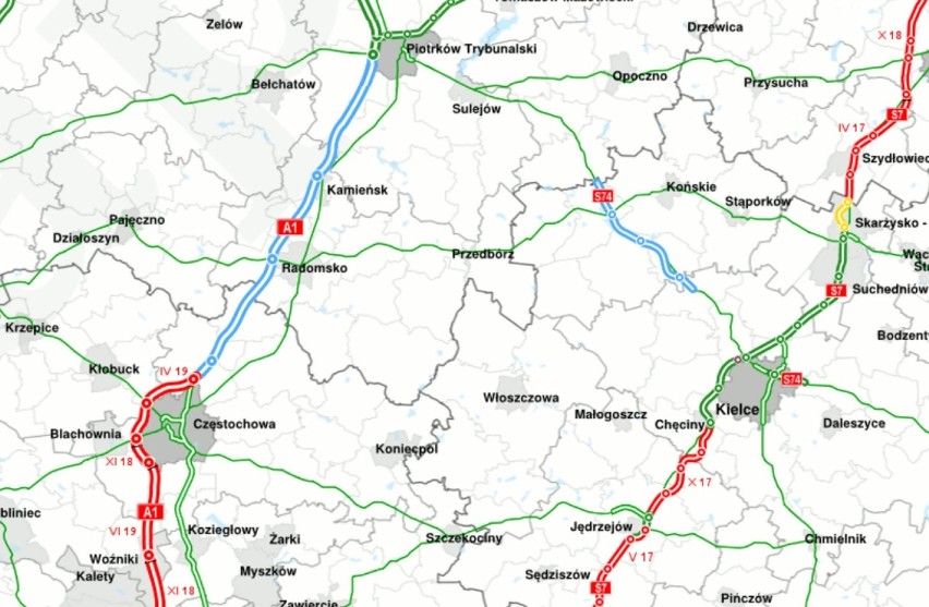 Zniknie Gierkówka, a zastąpi ją autostrada A1 - takie zmiany czekają woj. śląskie [MAPA DROGOWA]