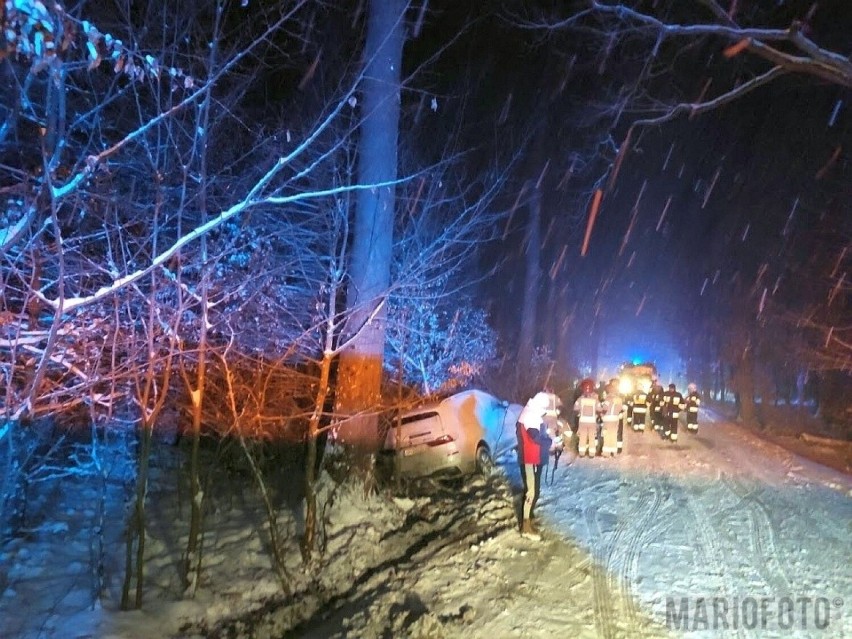Wypadek na drodze nr 413 w Jaśkowicach koło Opola.