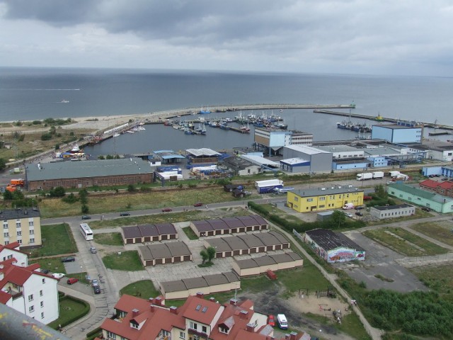 port we Władysławowie, widok z wieży widokowej we Władysławowie