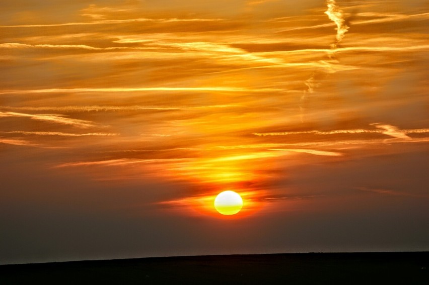Styczniowy zachód słońca nad Władysławowem