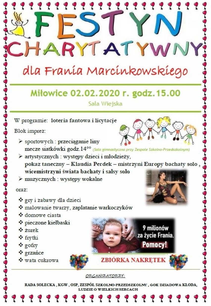 Miłowice organizują festyn dla Franka Marcinkowskiego
