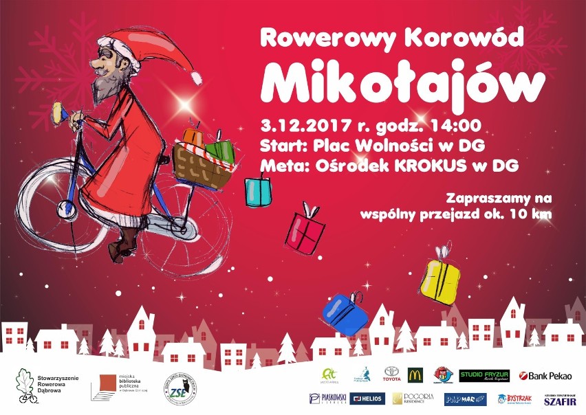 Korowód rowerowych Mikołajów przejedzie przez miasto 