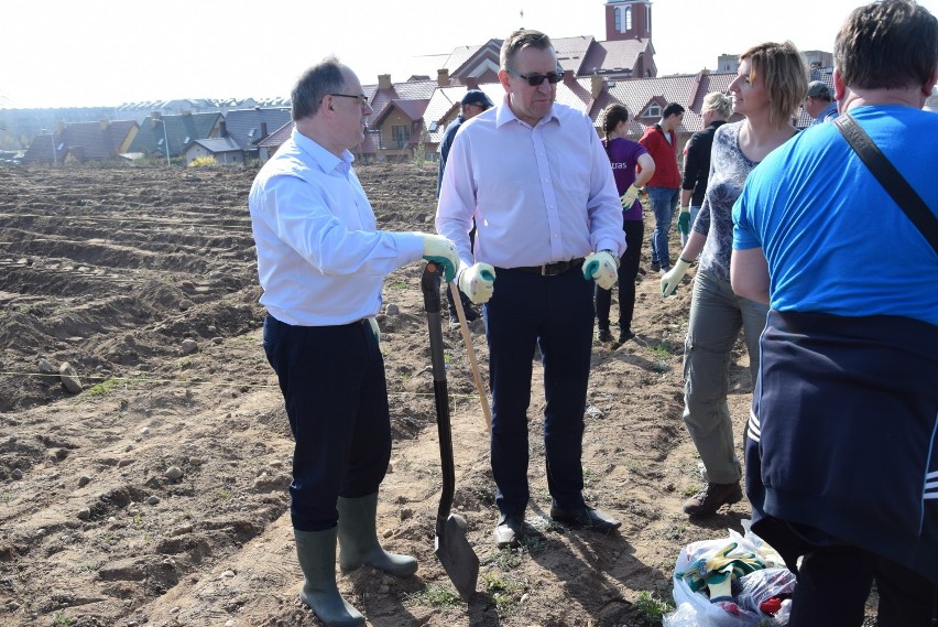 Zasadzili wspólnie siedem tysięcy drzew. Prezydent ruszył z łopatą jako pierwszy