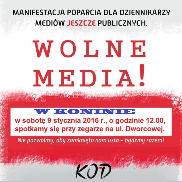 Media publiczne - manifestacja