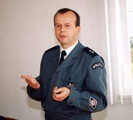 Oficer prasowy Józef Koszów.
FOT. REMIGIUSZ KLOC
