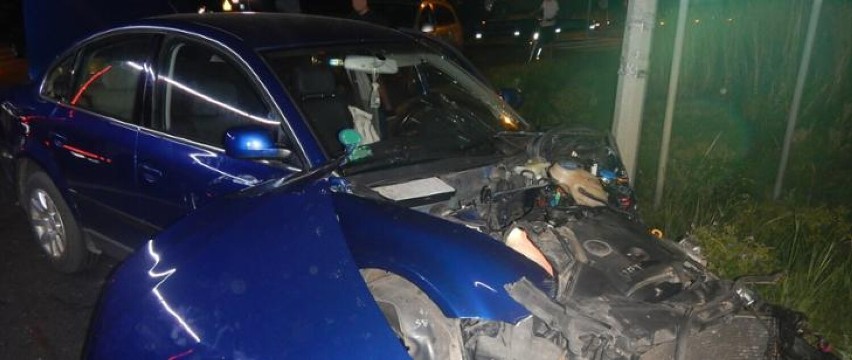 Wypadek w Grzegorzewie.