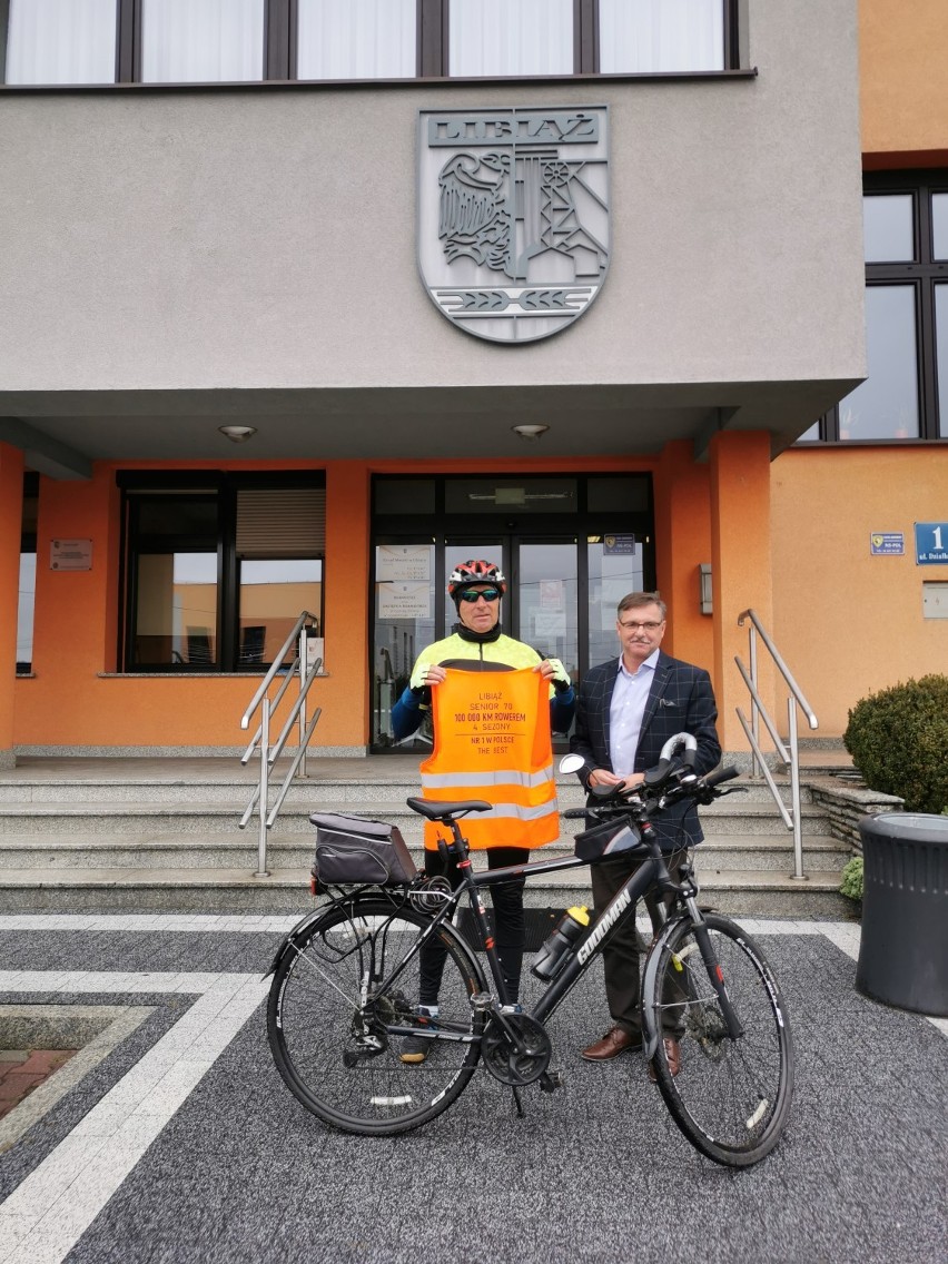 70-letni Tadeusz Bzibziak z Libiąża przejechał na rowerze 100 tys. km. Senior chce bić kolejne rekordy [ZDJĘCIA]