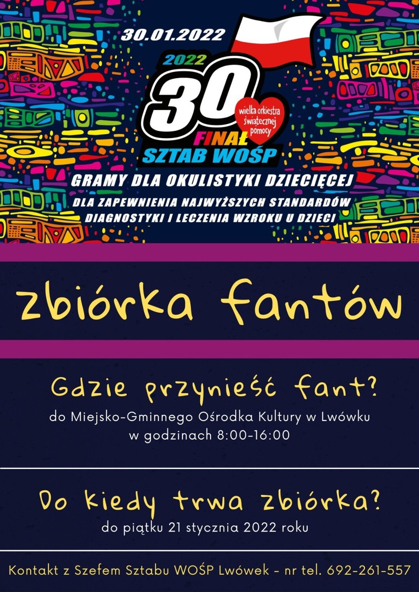 Lwówek: Trwają przygotowania do 30 finału Wielkiej Orkiestry Świątecznej Pomocy w Lwówku. Co zaplanowano dla Państwa? 