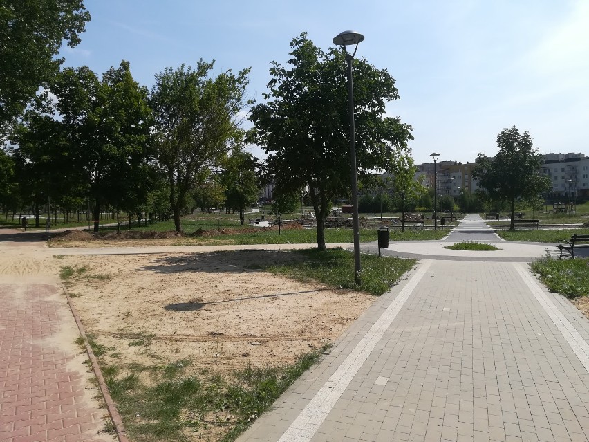 Trwa przebudowa parku Jana Pawła II