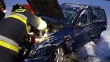 Zderzenie dwóch samochodów w Pokrzywnie [zdjęcia]