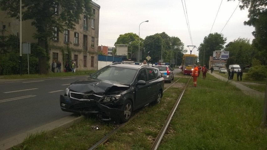 Wypadek na Konstantynowskiej w Łodzi