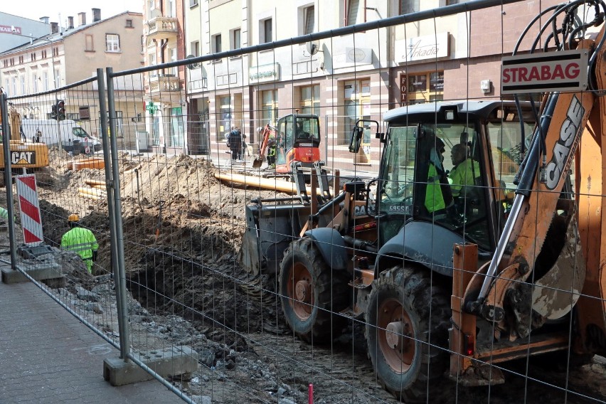 Prace związane z modernizacją sieci tramwajowej w...