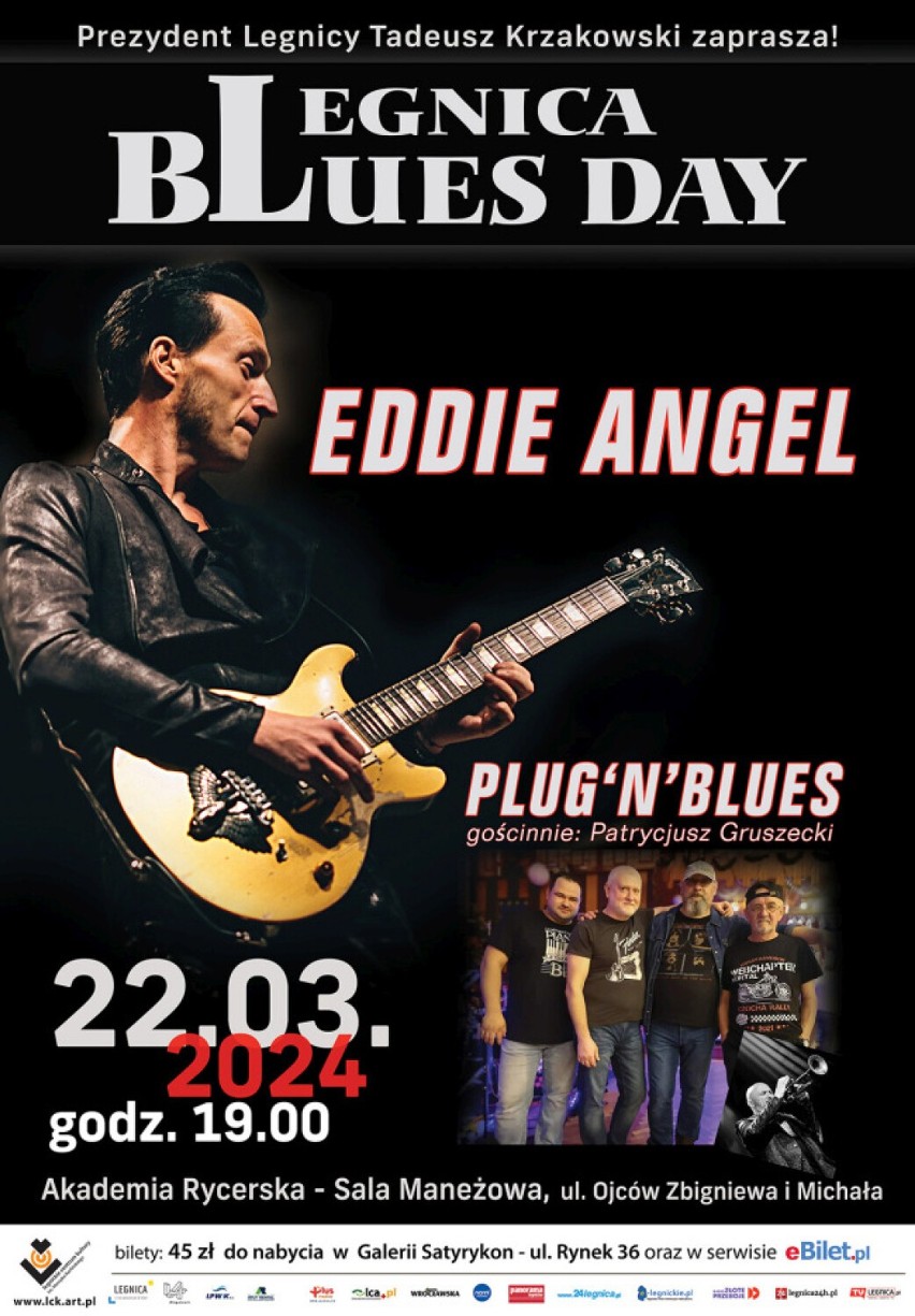 Legnica Blues Day i brytyjski geniusz gitary Eddie Angel. Koncert dla miłośników bluesa w marcu w Akademii Rycerskiej