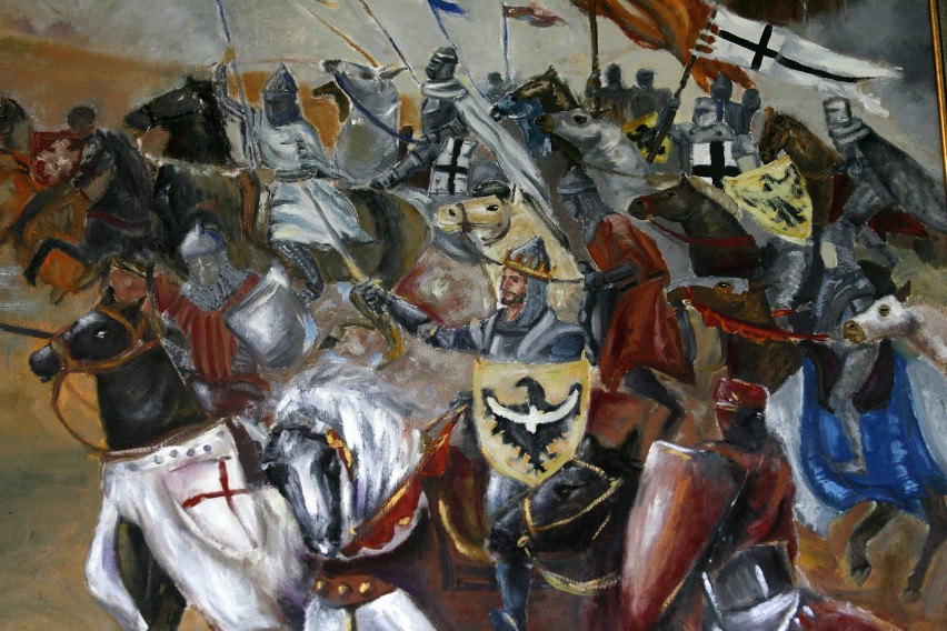 Bitwa pod Legnicą na ścianach I LO w Legnicy