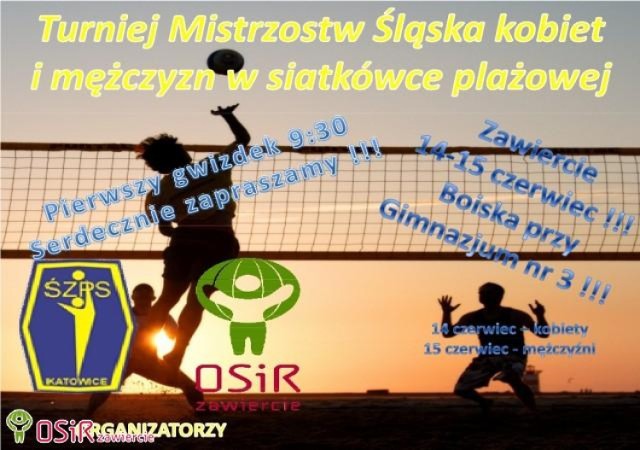 Mistrzostwa Śląska w siatkówce plażowej w Zawierciu.
