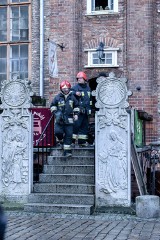 Pożar w hotelu Gotyk przy ul. Mariackiej w Gdańsku [ZDJĘCIA]
