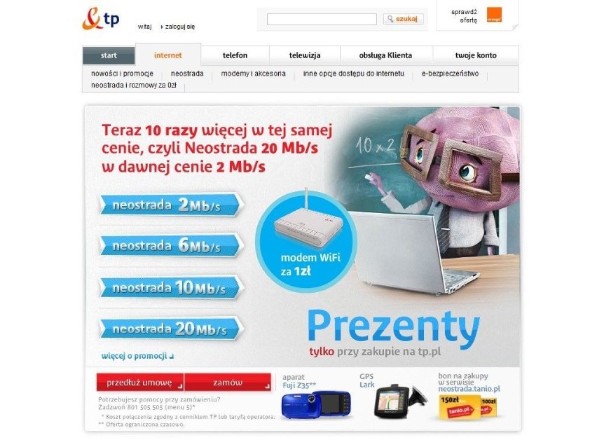 Telekomunikacja Polska aktualnie kusi ofertą Neostrady TP -...