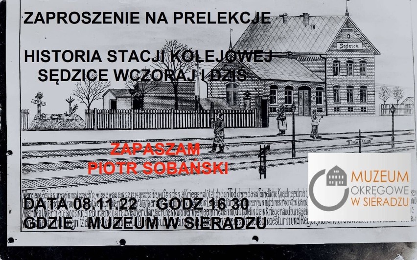 Historia stacji kolejowej Sędzice na spotkaniu w Muzeum Okręgowym w Sieradzu. Dzieje niszczejącego obiektu przedstawi Piotr Sobański
