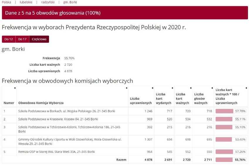 Wybory prezydenckie 2020. Sprawdź, jaka była frekwencja w gminach powiatu radzyńskiego