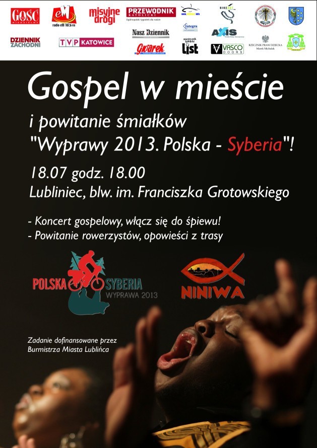 Gospel w Lublińcu zabrzmi na powitanie rowerzystów Niniwa Team