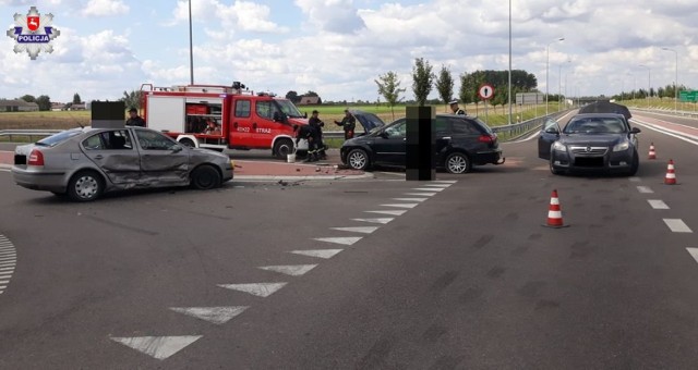 Wypadek na obwodnicy Hrubieszowa. Do szpitala trafiło 9-letnie dziecko i kobieta