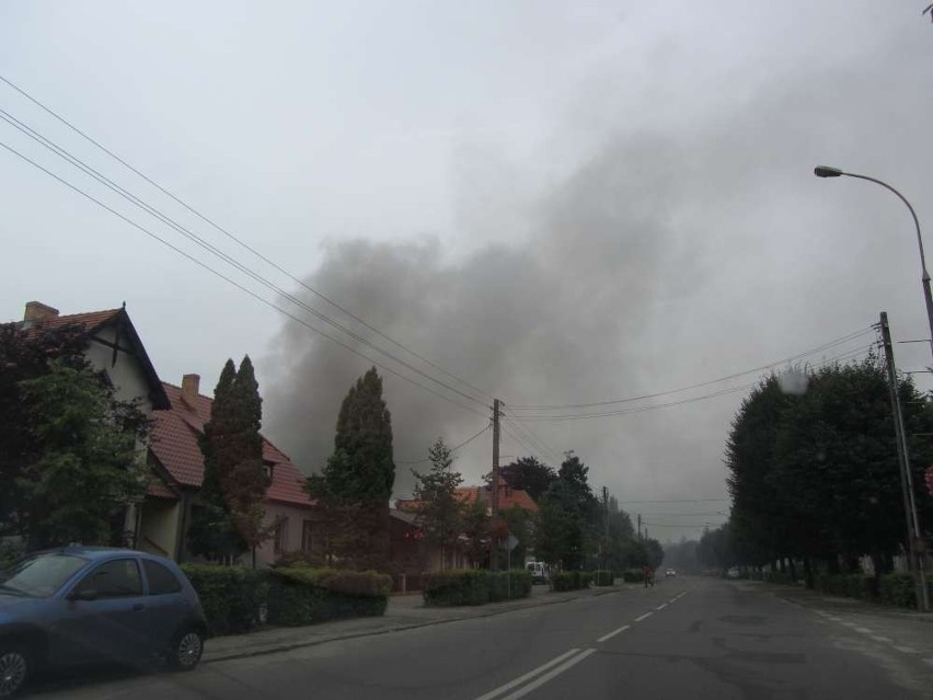 Pożar budynku przy Aquparku [ZDJĘCIA]