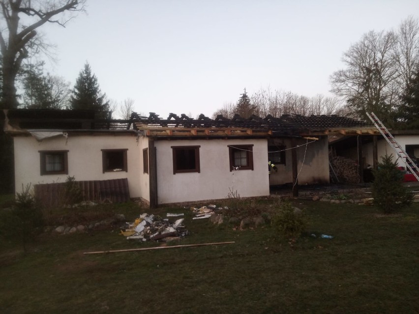 Gmina Nowy Tomyśl: Poważny pożar budynku mieszkalnego [ZDJĘCIA]